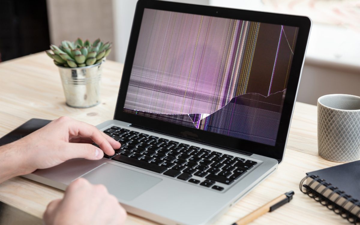 person typing on computer
