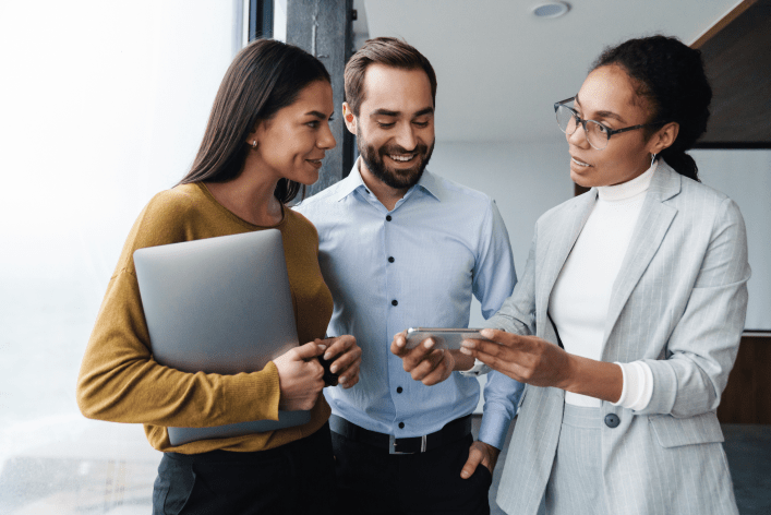 professional people discussing business
